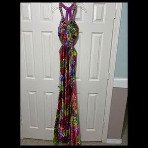 Multi colored dress, size 6.
